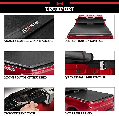 Truxedo Truxport Soft Roll Up Med Bead Tonneau כיסוי | 292301 | מתאים 2005 - 2021 Nissan Frontier 4 '11 מיטה
